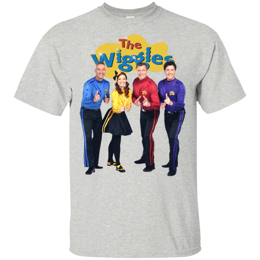 Мужская футболка в винтажном стиле The Wiggles Band Australia черная приталенная с подарками