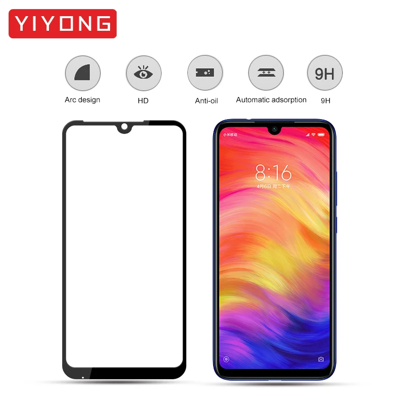 Стекло YIYONG 9D с полным покрытием для Xiaomi Redmi Note 7 8 8T 6 5 Pro закаленное стекло защиты
