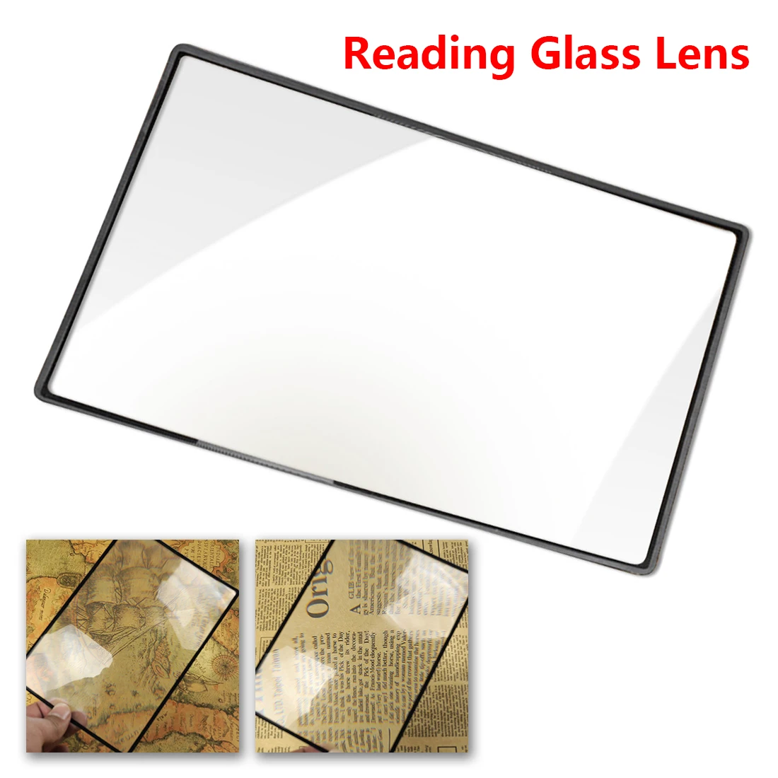 

X3 Loupe Magnifier Reading Glass Lens Magnifying Glass Book Page Magnification 180x120mm Convenient A5 Flat PVC Sheet