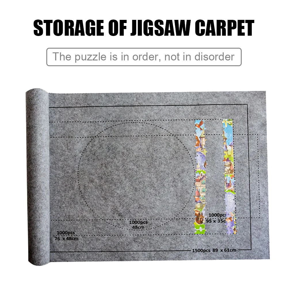 26x46 inch big Size Puzzles Mat Roll Up Jigsaw Felt Playmat Blanket for to 1500pcs Puzzle Accessories | Игрушки и хобби