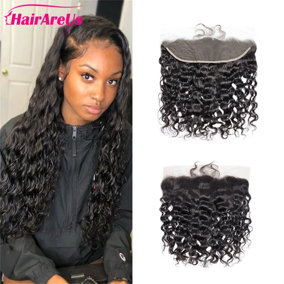 

13x4 Lace Closure Brazilian Water Wave Human Hair Closure 13x4 Lace Frontal For Women Remy Hair Lace Closure Only