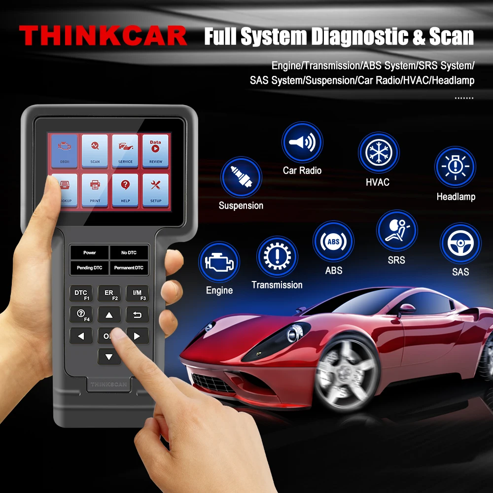 Автомобильный сканер THINKC AR ThinkScan OBD2 профессиональный считыватель кодов система