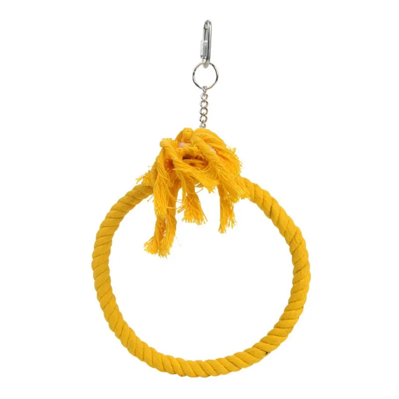 

Bird Toys Plastic Parrot Toy Bird Stand Playing Rack Swing Ring For Birds Hanging Toys With Bell Bird Accessories