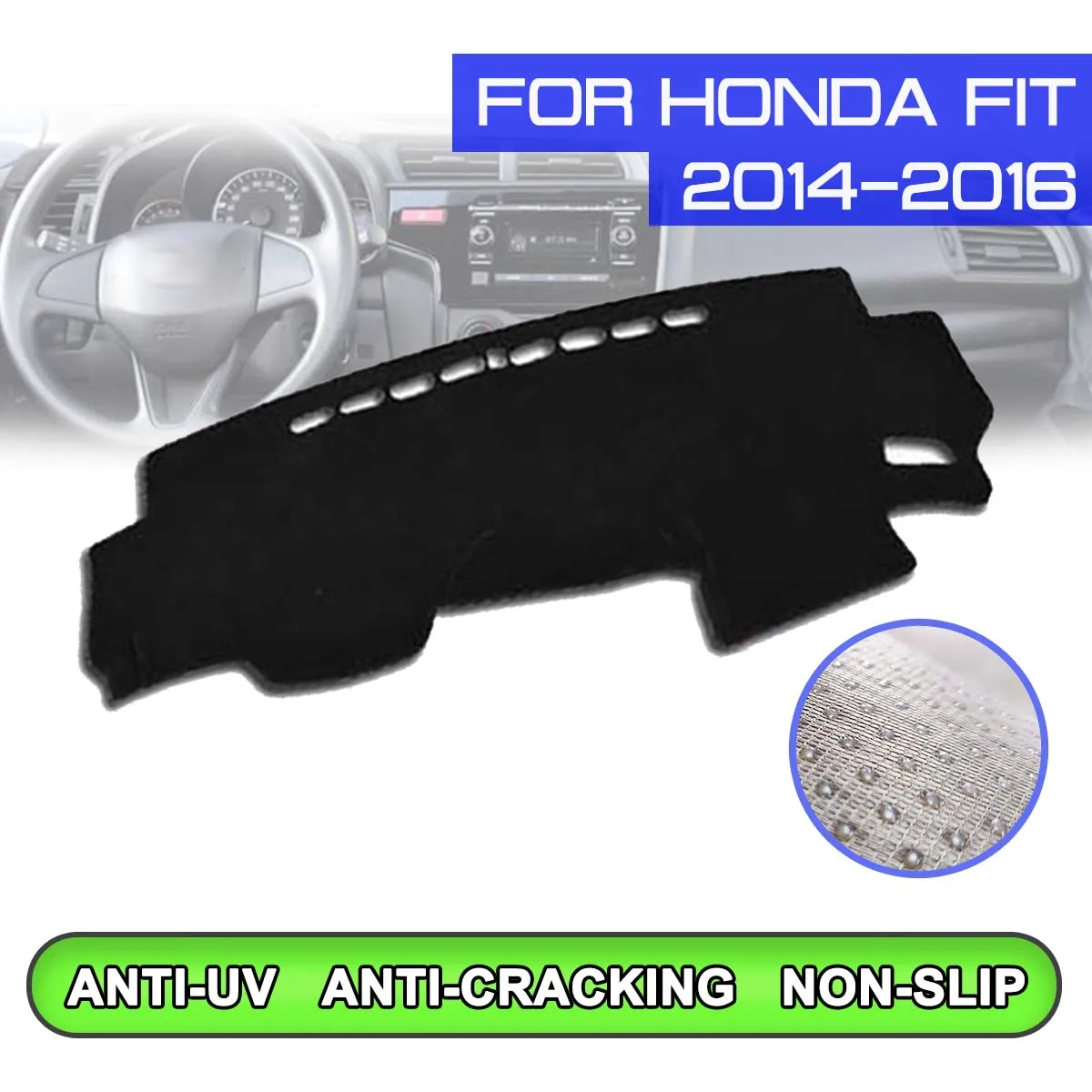 

Коврик для приборной панели автомобиля, противогрязный нескользящий коврик для приборной панели, защита от УФ-лучей, затеняющая Наклейка д...