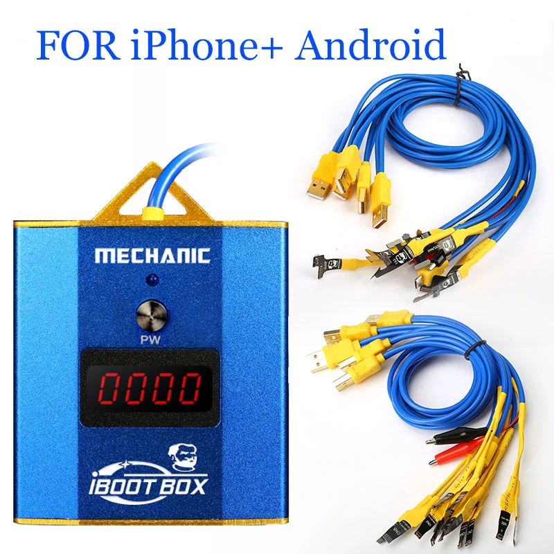 iphone add Android Механик iBoot коробка питания кабель для iphone 6 6P 6s 6s P 7 7P 8 8p x xs xsmax/samsung/Android Батарея источник питания - Цвет: iphone add Android