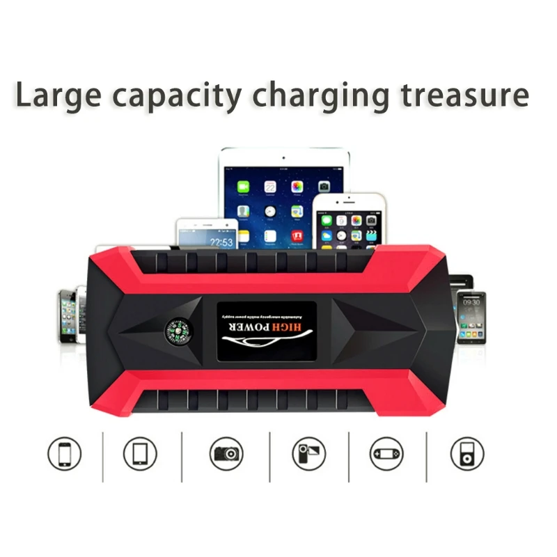 89800 мАч 4 USB портативный автомобильный пусковое устройство зарядное устройство Банк мощности U1JF
