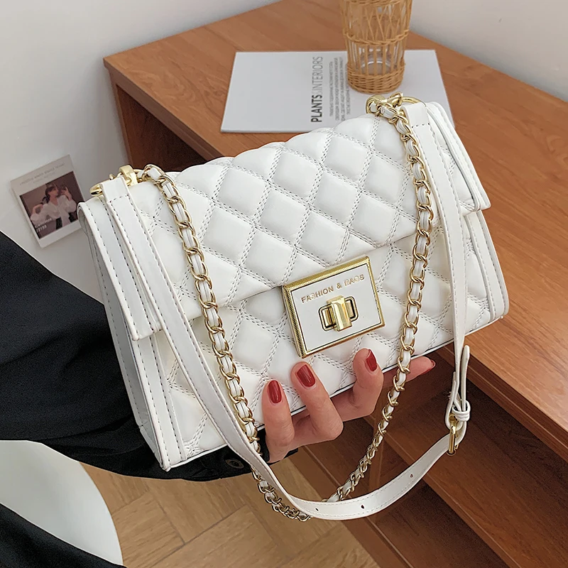 

Luxury Pu Leather Chain Women Shoulder Messenger Bags Designer Ladies Crossbody Bags for Women High Quality Female Handbags New