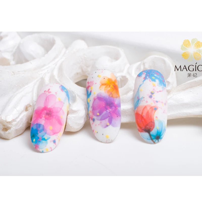 1 лист NailMAD мраморные цветы наклейки для дизайна ногтей ультратонкие 3D цветочный