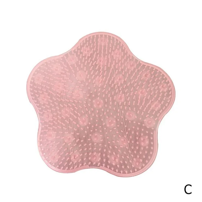 Армейский зеленый Silicone Bath Shower Back Brush Massager Bath Foot Brush Dead Skin Anti Skid Pad Bath Mats - Цвет: Армейский зеленый