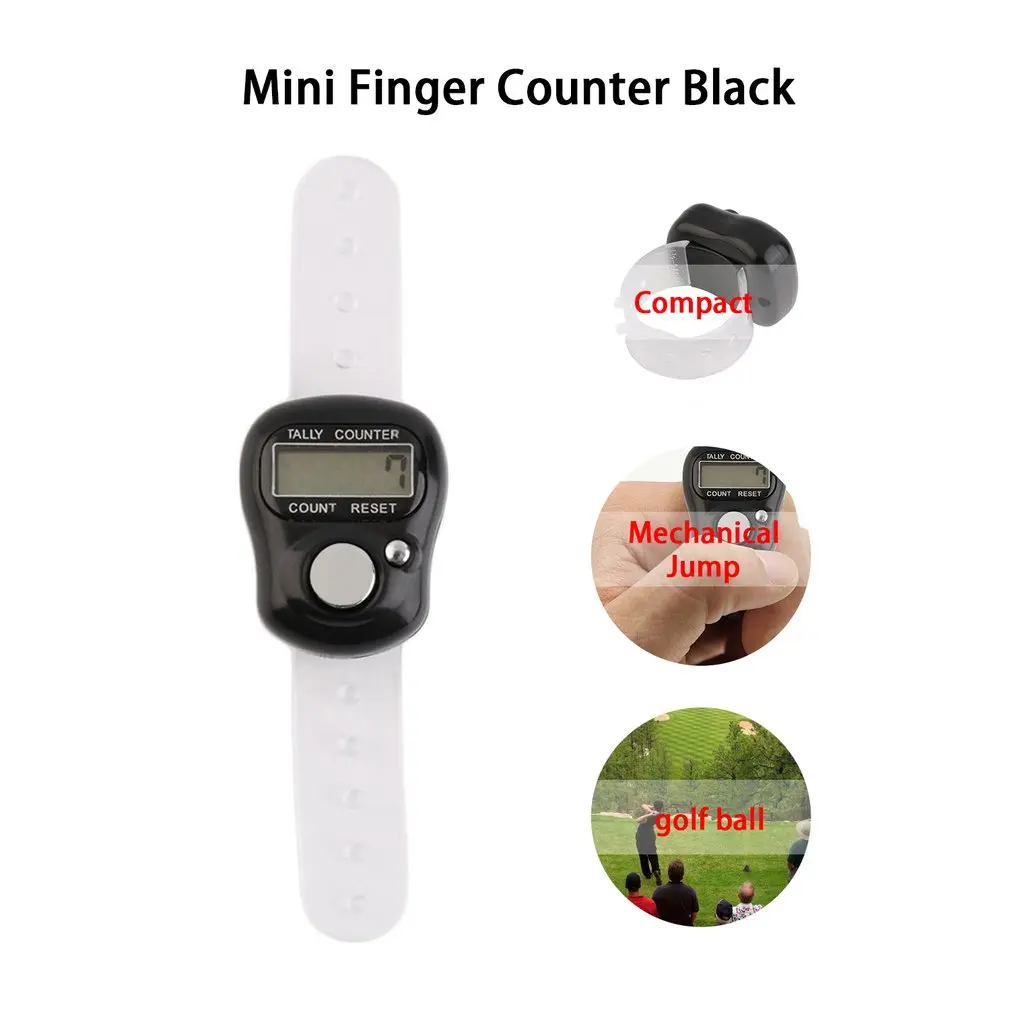 

1 pcs Mini Digit Tally Counter LCD Electronic Digital Golf Finger Hand Held Tally Row Counter For Golf, School & Spot