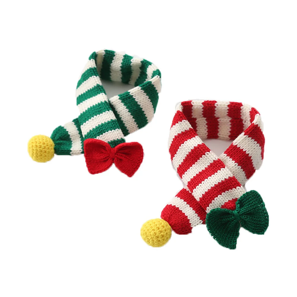 

This Year's Christmas Popular Warm Dog Scarf High-quality Wool, Hand-knitted Multi-color Optional Dogs Pets Accessories