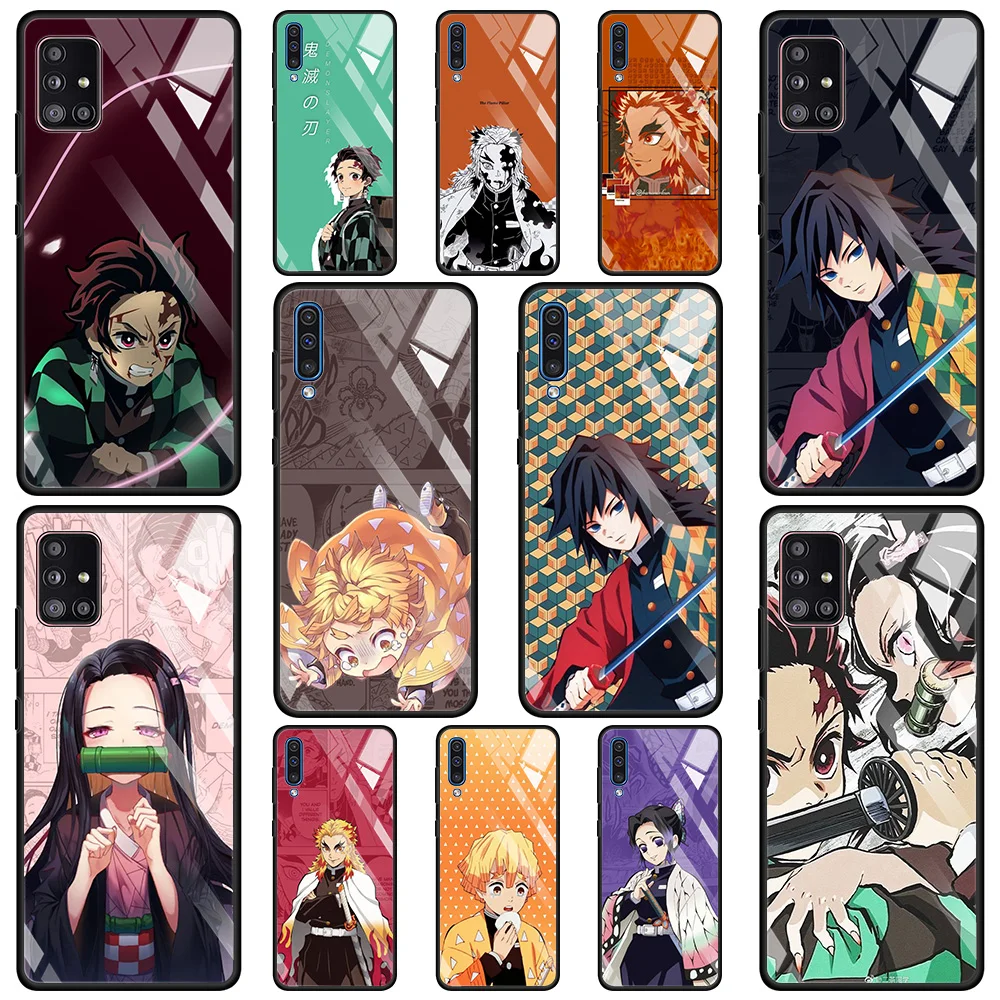 

Demon Blade Glass Case For Samsung Galaxy A51 A71 A91 A72 A52 A32 A12 A81 A41 A31 A21 A11 A01 A02s M30s A21s M51 M31 M21 Shell