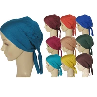 2021 soft cotton inner hijab caps stretchy muslim under hijab cap islamic underscarf bonnet female headband cap turbante mujer