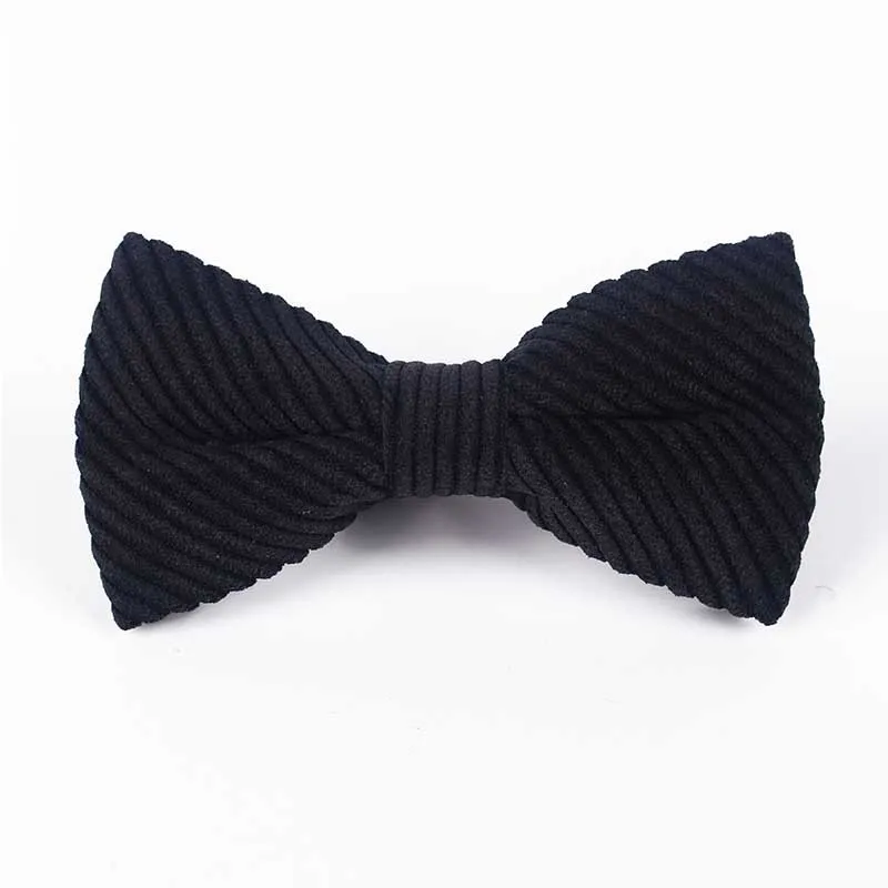 

Sitonjwly Fashion Solid Corduroy Bowties for Men's and Women's Bowtie Fashion Necktie Man Shirt Bowknot Accessories Custom LOGO