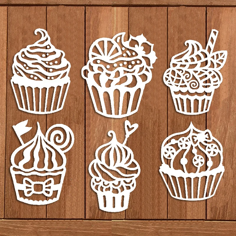 

6 шт./компл. металлические Вырубные штампы для кексов, вырезанные формы для детской бумаги, новинка 2021 diecuts