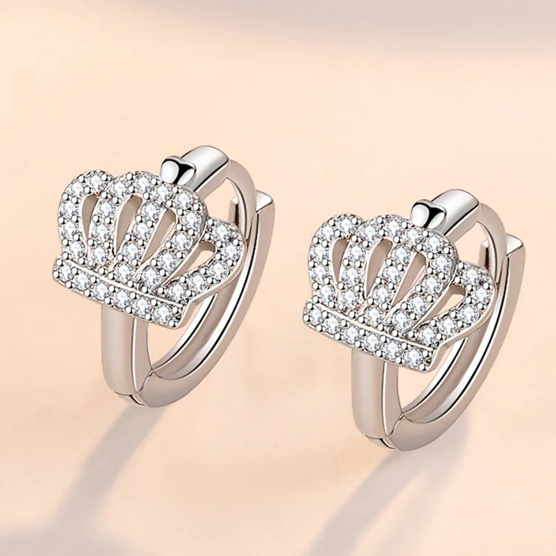 

Серьги-клипсы женские классические с цирконом, 1 пара, E1878