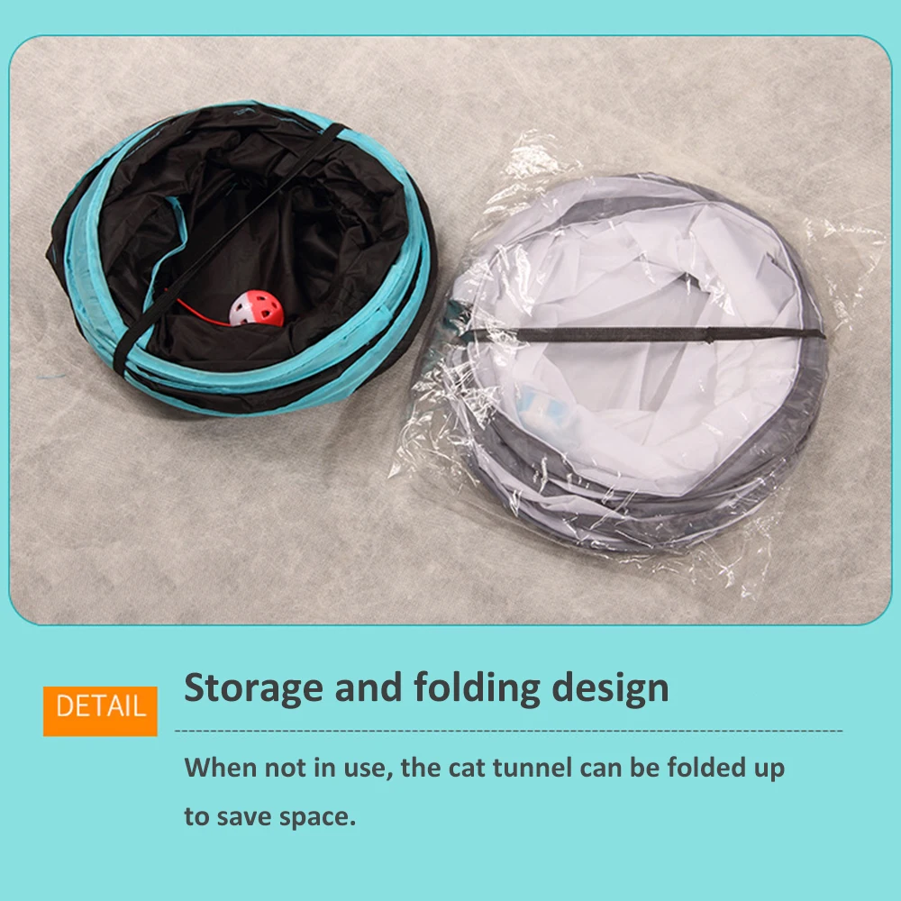

Cat Tunnel 3 Holes Pet Toys Cat Toys Interactive Foldable Channel Pet Cat Play Tube Toy Training Toy for Kitten Puppy Rabbit