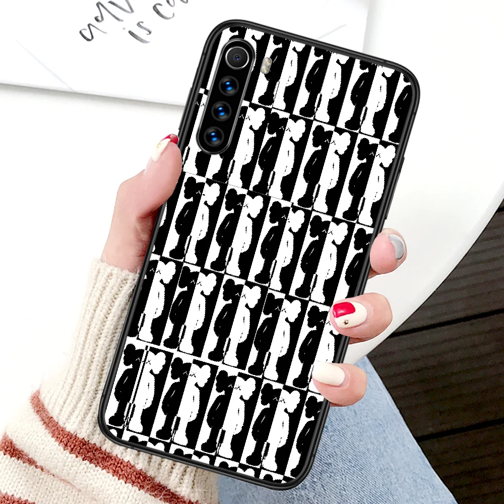 

Fashion kaw Luxury Phone Case For Xiaomi Redmi Note 7 8 8T 9 9S 4X 7 7A 9A K30 Pro Ultra black Waterproof Tpu Cell Painting Back