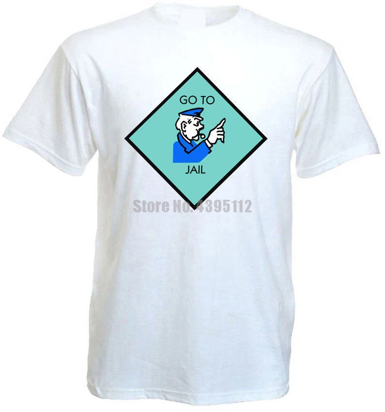 Monopoly Go To Jail Man карнавальные футболки одежда Рубашки странные Yaoi футболка больших
