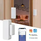 Tuya умный WIFI датчик двери окна Сигнализация магнитный детектор Домашняя безопасность Интеллектуальная Автоматизация работа с Alexa Google Home