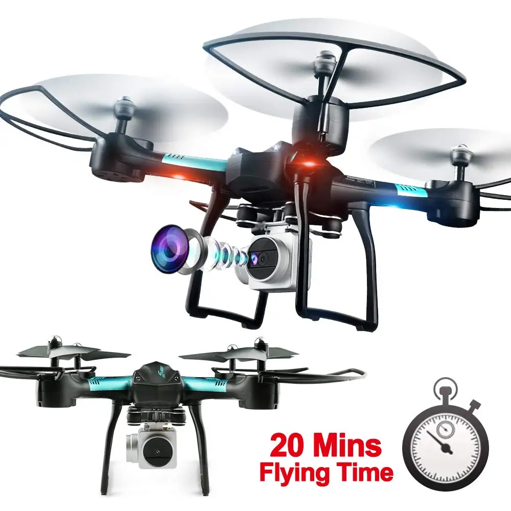 Дрон на радиоуправлении FPV с 4-канальной камерой 720P HD Wi-Fi 360 ° | Электроника