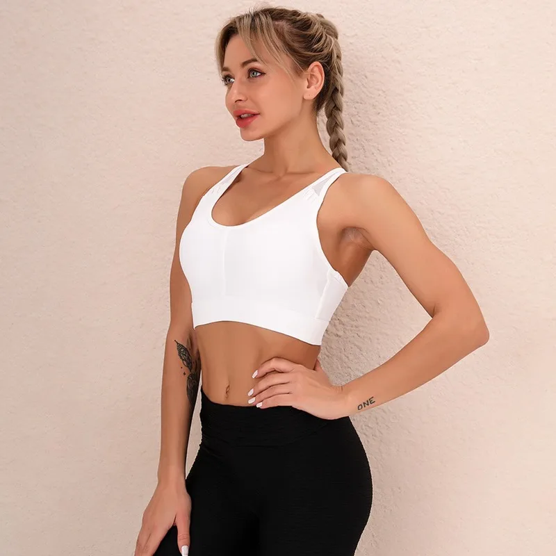 

Knitting Gym Bra Sports Bras for Women Top Yoga Sport Fitness Seamless Crop Tops Push Up Training Woman Workout Jogging Cropped