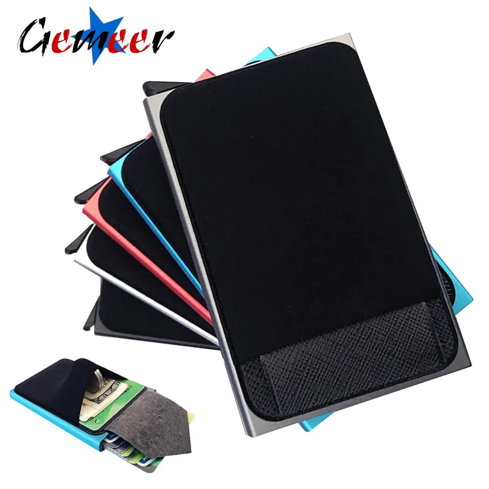 Gemeer Футляр для кредитных карт алюминиевый кошелёк с эластичным задним карманом