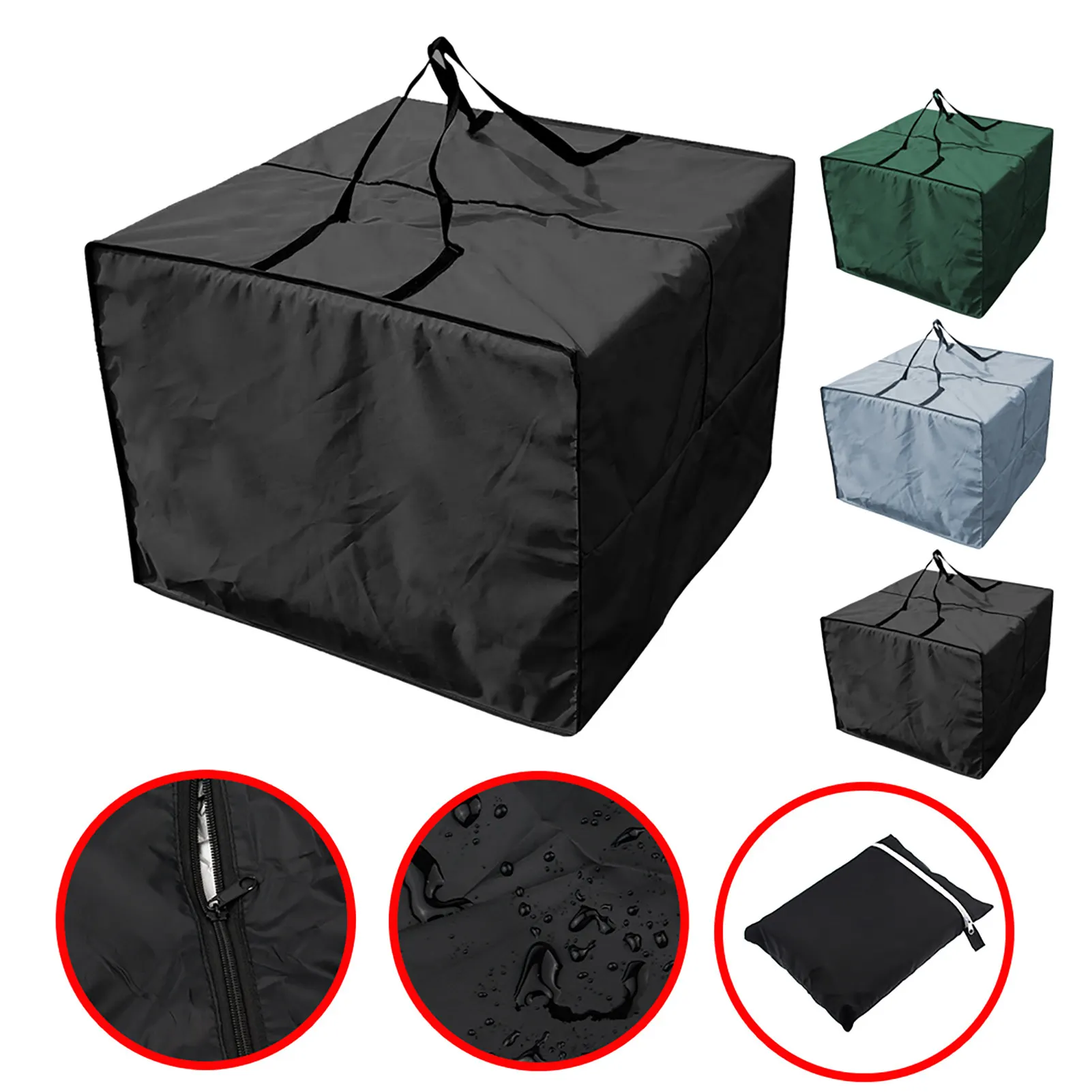 Large Capacity Storage Bag Furniture Seat Cushions Outdoor Garden Storage Bag Seat Protective Cover Waterproof Multi-Function