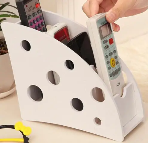 DIY деревянный стол пульт дистанционного управления держатель коробка для хранения ТВ DVD VCR шаг мобильный телефон полка стойка канцелярские принадлежности Органайзер Домашний декор - Цвет: A