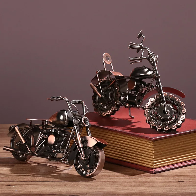 Модель мотоцикла VILEAD в стиле ретро железная фигурка двигателя винтажное