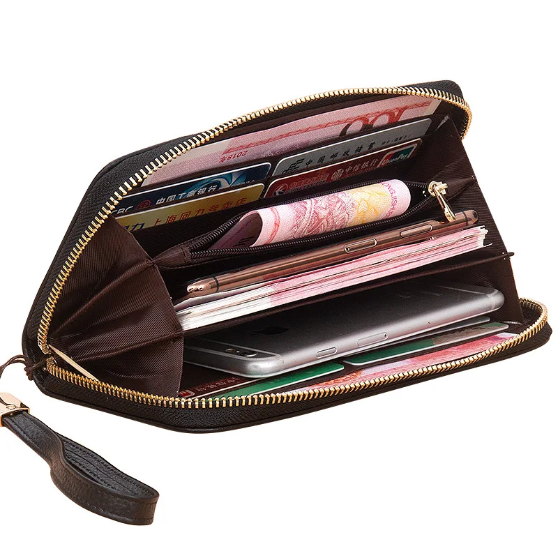 wallet women long section 2021 new fashion leather womens clutch bag korean personality multi function zipper leather wallet free global shipping