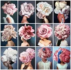 EverShine картины по номерам пара рисование по номерам красные зонтик Ручной росписью декор для дома