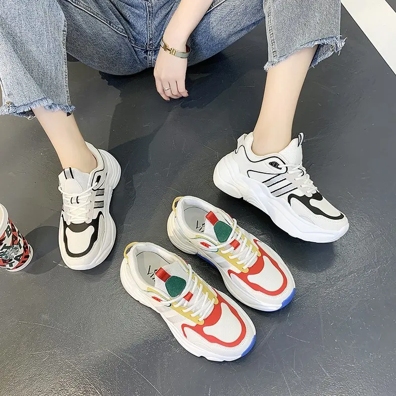 

Spring and summer 2020 new women's thick bottom increased breathable wild casual sports shoes fashion old shoes X135