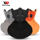 WEST BIKING Спорт Велоспорт головной убор зимняя Балаклава лицевая крышка с активированным углем фильтр Лыжный мотоцикл флис голова Кепка шапка