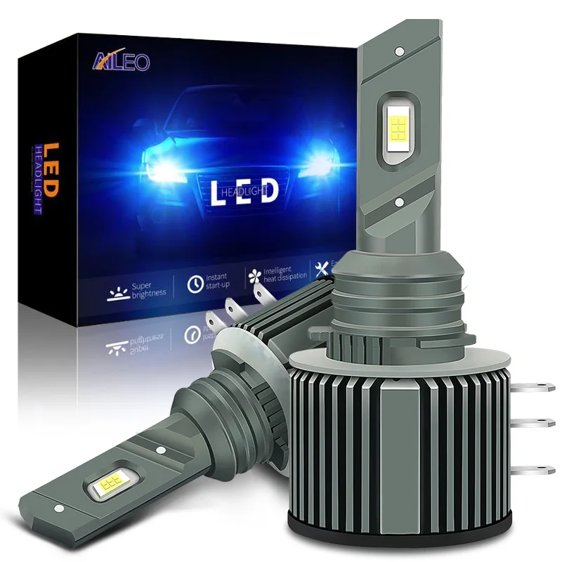 AILEO Auto scheinwerfer birne fernlicht DRL Kits H15 LED Canbus Mini 12V Umwandlung Fahren Licht 6000K Weiß für VW Audi BMW Benz