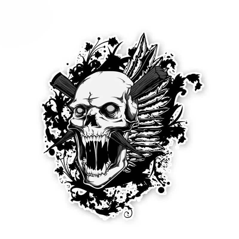 Aliauto креативные автомобильные Стикеры с изображением черепа декоративные