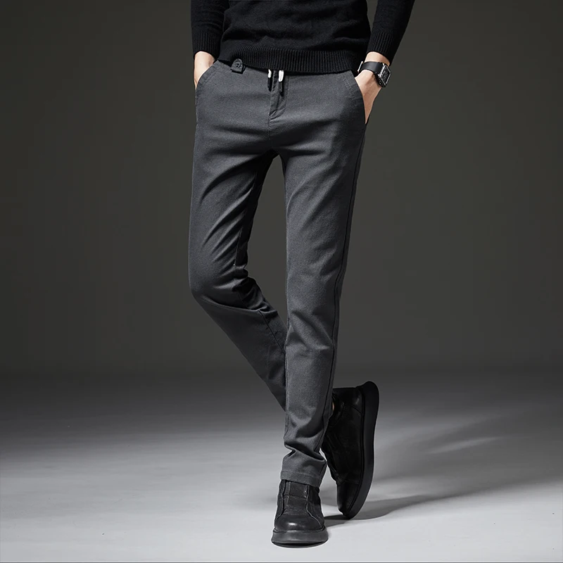 Зимние толстые плюс бархатные мужские хлопковые классические деловые