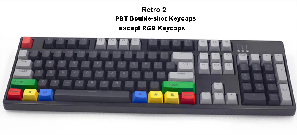 PBT 104-key Ретро колпачки для ключей винтажные колпачки для ключей Dolch RGB Keycaps Double-shot Top Shine-Сквозные переключатели Cherry MX механическая клавиатура - Цвет: Retro 2