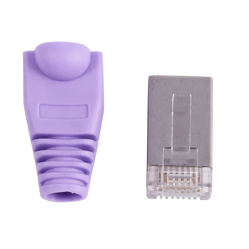 10 шт. металлический Экранированный 8P8C RJ45 разъем концевые сетевые соединители w