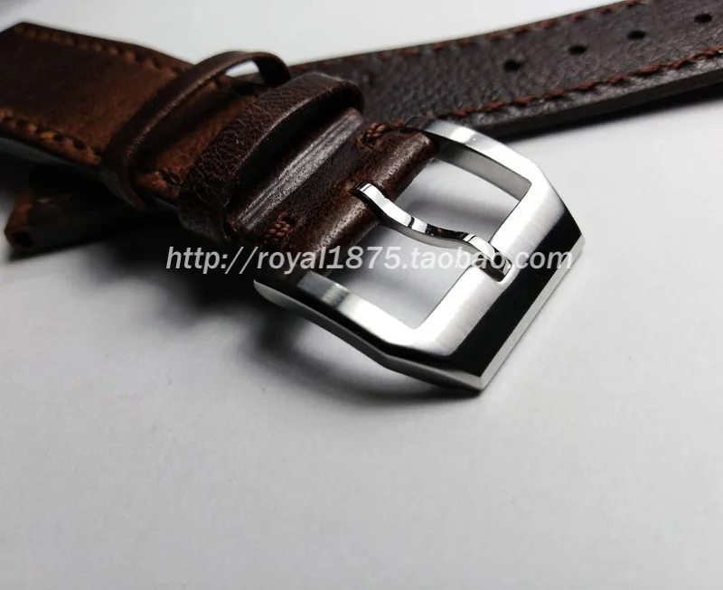 

Men Vintage Dark Brown 20mm 21mm 22mm Soft Genuine Leather Watch Strap Watchbands For IWC CHRONOGRAPH Mark Pilot Portuguese Band