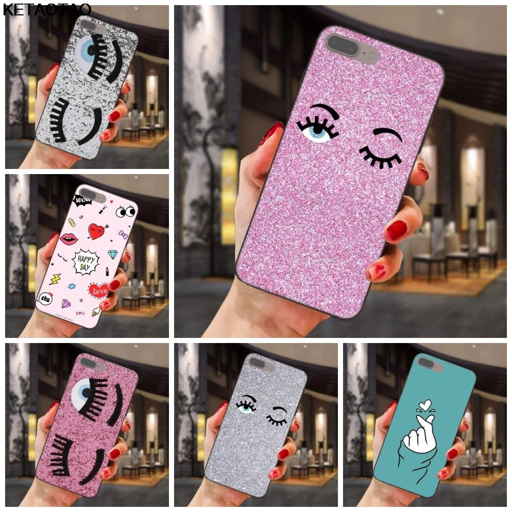 KETAOTAO модные Chiara Ferragni глаза телефонные чехлы для iPhone 6 7 8 Plus X XS XR 11 Pro Samsung чехол