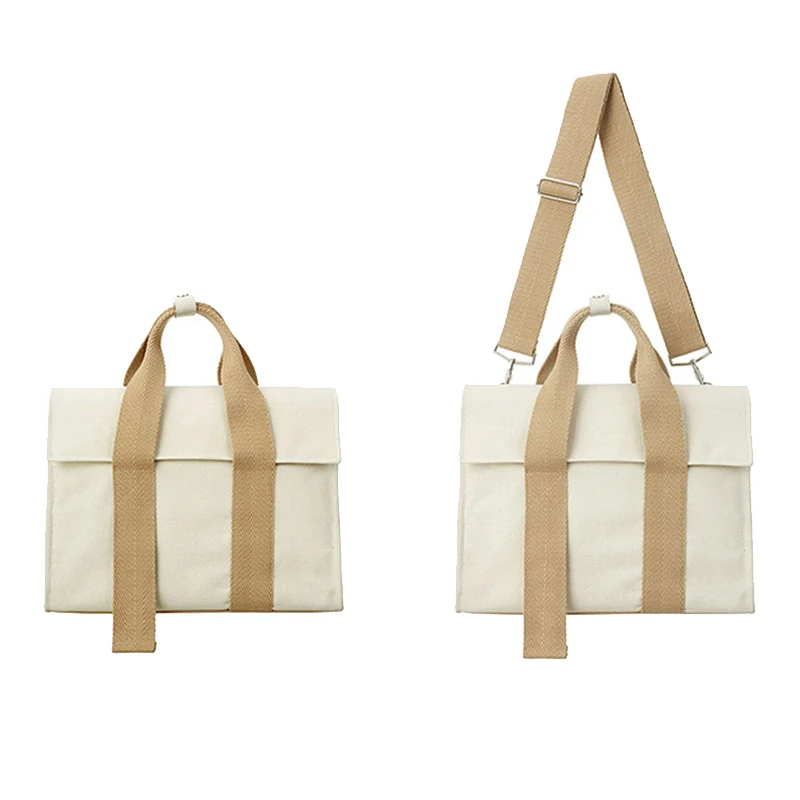 

Simple Shoulder Temperament Crossbody Bag Foreign Style Wild Canvas Portable Large Capacity Female Bag