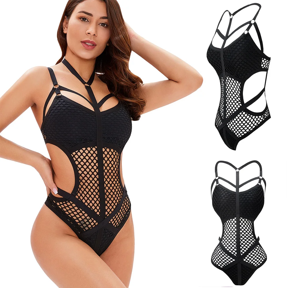 Лидер продаж лета 2021 женские бикини однотонное ажурное цельные костюмы