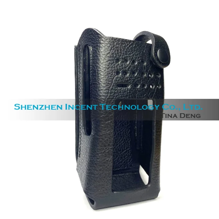 VOIONAIR Genuine Hard Leather Carrying Case For Two Way Radio GP338D GP338D+ XIRP8668 |