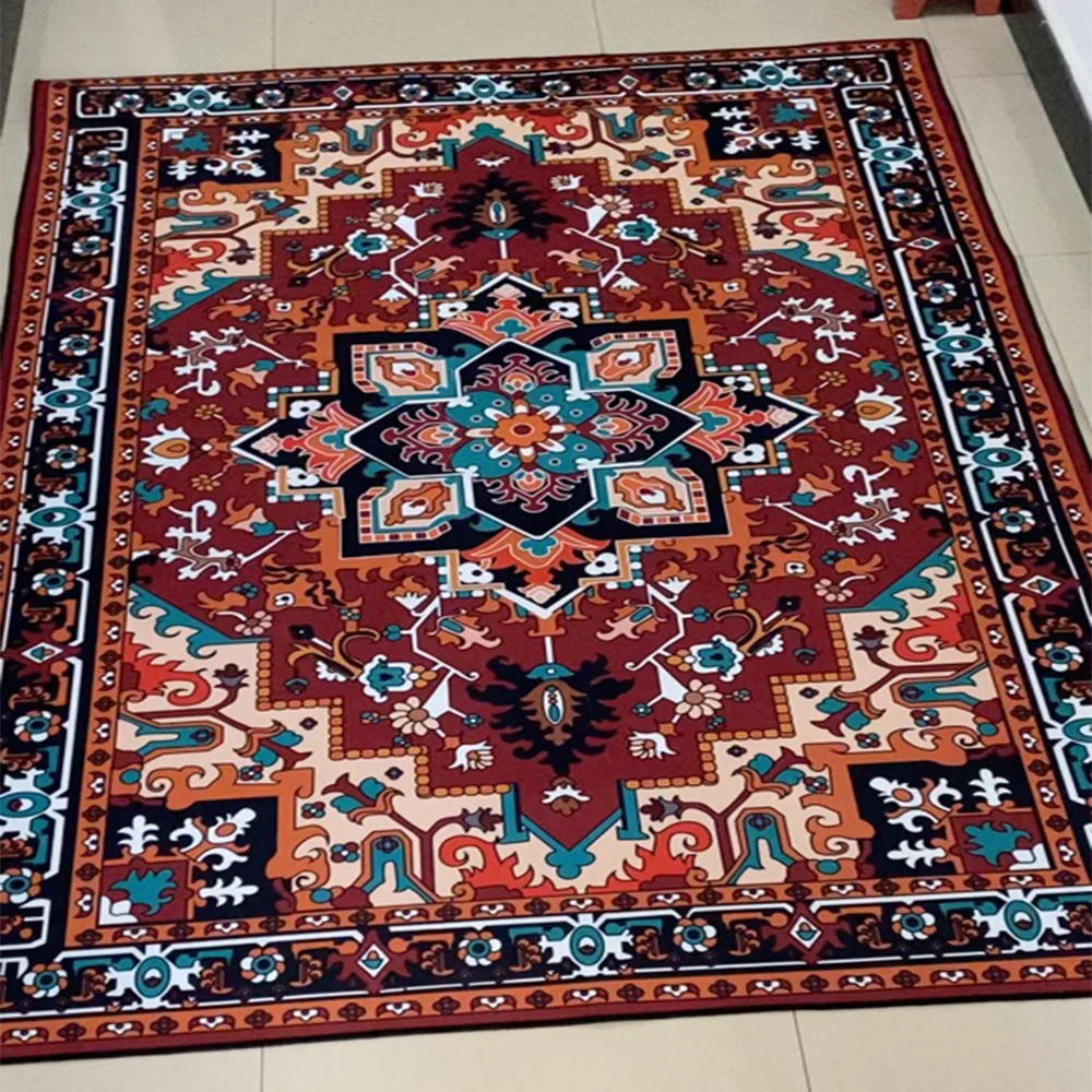 3D ковер в национальном стиле для спальни фланелевый нескользящий персидский