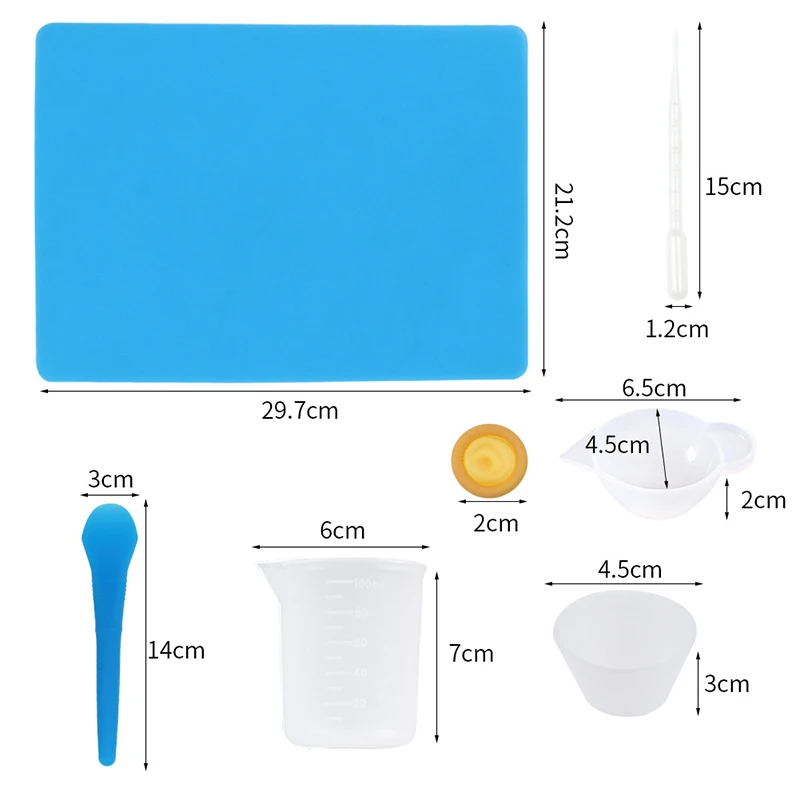 

Epoxy Resin Jewelry Making Tools Set Silicone Workbenches Plastic Beaker Drilling Bits Wood Stick Disposable Cups Dispenser