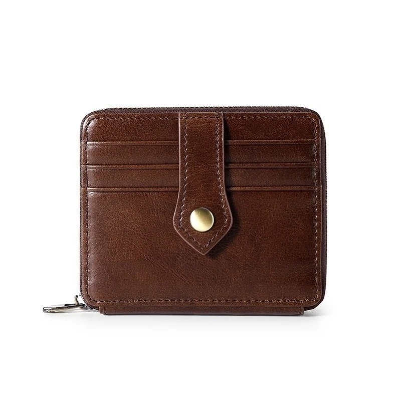 Верхний слой из воловьей кожи Rfid Противоугонный Кошелек для монет кожа Маленький