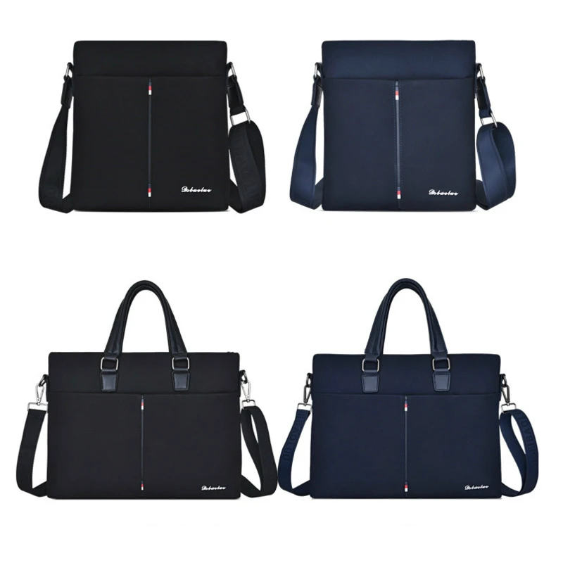 2022 new casual mens business briefcase men handbag oxford wear resistant shoulder bag male shoulder office bags bolso hombre free global shipping