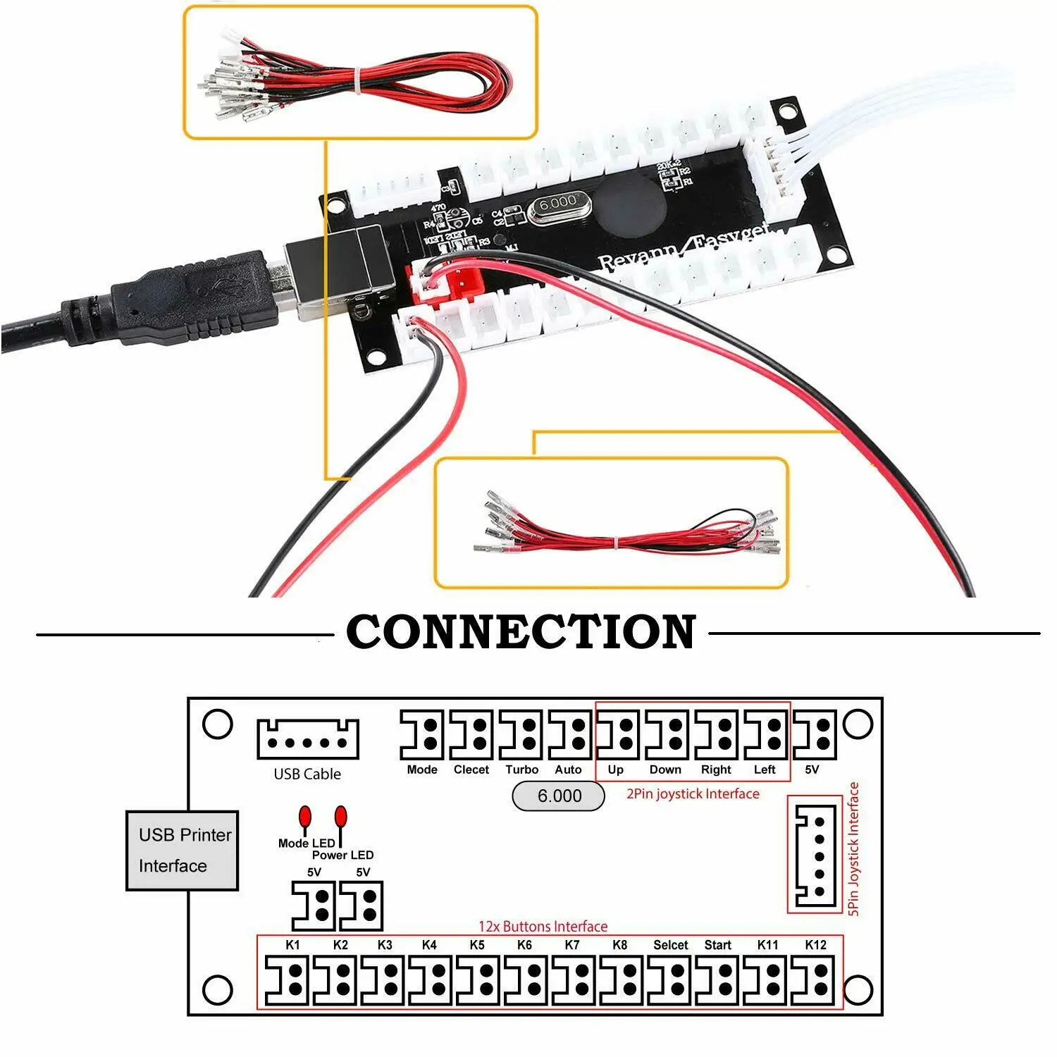 Запчасти для Аркады DIY светодиодный набор самостоятельной сборки 2X usb энкодер с