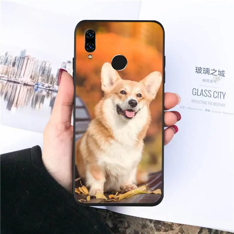 

Animal Cute Corgi Dog Phone Case For Huawei honor Mate P 10 20 30 40 Pro 10i 9 10 20 8 x Lite Luxury brand shell funda coque